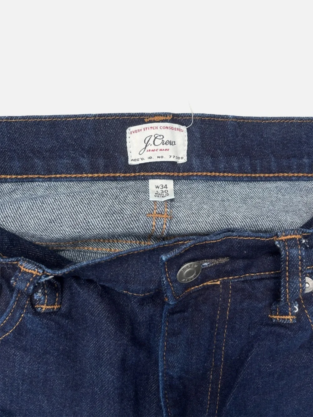 J.Crew 484 Slim Stretch Indigo Jeans 34x40